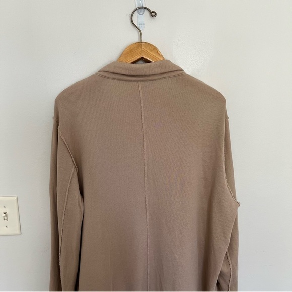 Eileen Fisher Womens Organic Cotton Blazer Size XL Open Front Exposed Seams Soft - Picture 7 of 9